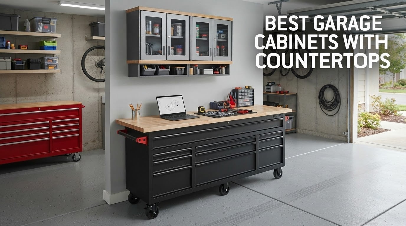 best garage cabinets with countertops